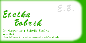 etelka bobrik business card